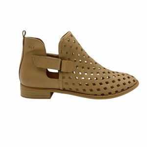 Anthro Musse & Cloud Beige Leather Bootie Size 10